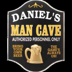 New Man Cave Personalized   Name CUSTOM WOOD Bar Signs ManCave 