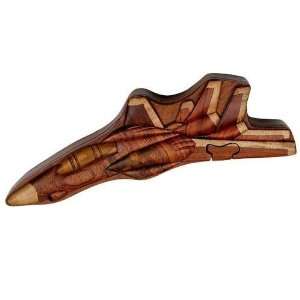   Fighter Jet F14   Secret Handcrafted Wooden Puzzle Box: Toys & Games