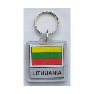  Lithuania   Country Lucite Key Rings: Patio, Lawn & Garden