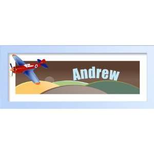  Old airplane landing: Baby Gift, Personalized name art 