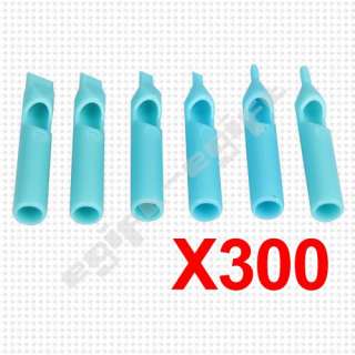300 Assorted Blue Disposable Plastic Tattoo Nozzle Tips  