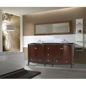   Double Sink Vanity with Black Galaxy Granite Top: Home Improvement
