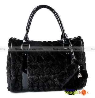   Heart Pattern Handbag Tote Shoulder Bag Black White New #685  