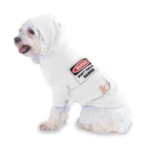 DONT TOUCH MY HAMMER Hooded (Hoody) T Shirt with pocket for your Dog 