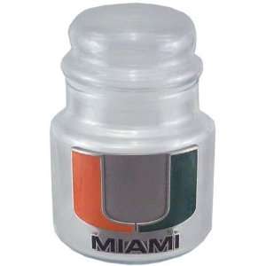  Miami Hurricanes Glass Candy Jar: Sports & Outdoors