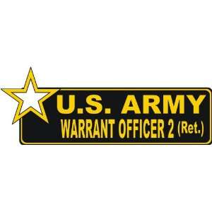 United States Army Retired Warrant Officer 2 Bumper Sticker Decal 6