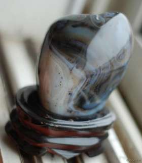 433g natural agate crystal w/stand  