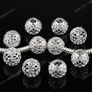 200PCS MESH NET SILVER BALL SPACER BEADS WHOLESALE LOTS  