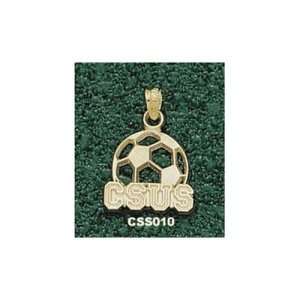 California State Sacramento CSUS Soccerball Pendant (Gold Plated 