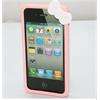 New Cute Bowknot Bumper Frame Hello Kitty Skin Case Cover For iPhone 4 