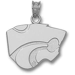  Kansas State University Powercat 5/8 Pendant (Silver 