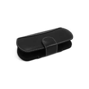   Deluxe Leather Case Double U (Black) For PSP Slim&Lite(white Thread