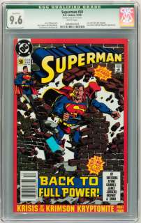Superman #50 (DC, 1990) CGC Qualified NM+ 9.6 White Pages  