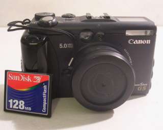 Canon PowerShot G5 5MP Camera 4x Optical Zoom + 128 MB 8714574918907 