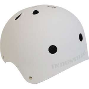  Industrial Flat White Skateboard Helmet [X Large] Sports 