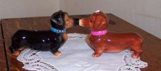 Dachshund Weiner Dog Kissing Salt and Pepper Shakers!  