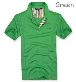 Mens Short Sleeve Polo T shirt 4 Size Green Causal Cotton  