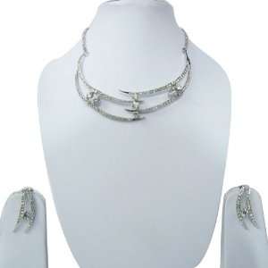  Elegant Party Wear Necklace Earring Set Gift Women Jewelry 