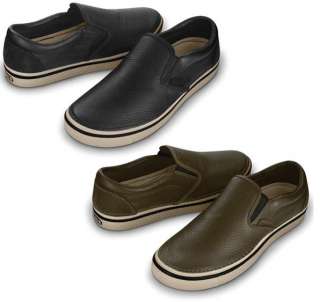CROCS HOVER SLIP ON LEATHER MENS SNEAKER SHOES + SIZES  