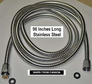 EXTRA LONG STAINLESS ST HANDHELD SHOWER HOSE 96 inches  
