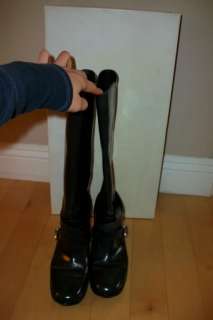 595 Marc by Marc Jacobs Leather Riding Boots Black Knee High Boots sz 