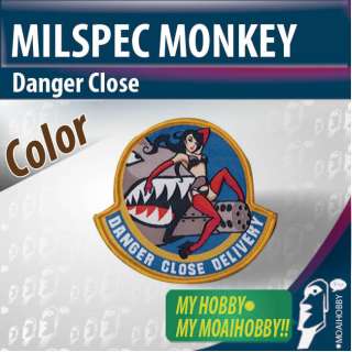MILSPEC MONKEY Morale Velcro Patch Danger Close COLOR  