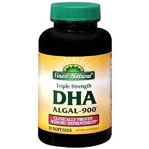  Finest Natural DHA Algal 900 Triple Strength Softgels, 30 