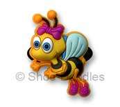 Bumble Bee Bug Shoe Doodle Critter Charm for Soft Clogs  