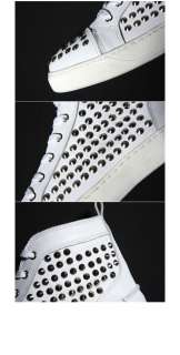 FX men Custom Spikes Studded Unique High top Sneakers Chic homme 