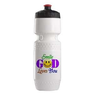  Trek Water Bottle Wht BlkRed Smile God Loves You 