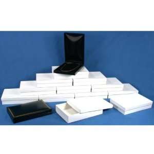   12 Black Leather Necklace Boxes Gift Showcase Displays