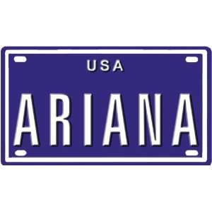  Ariana USA mini metal embossed license plate name for bikes 
