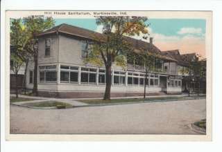 Hill House Sanitarium Martinsville Indiana IN Old Postcard Morgan 