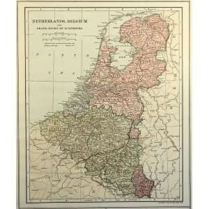  Collier map of Netherlands and Belgium (1907) Office 