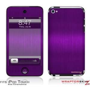  iPod Touch 4G Skin   Brushed Metal Purple by WraptorSkinz 