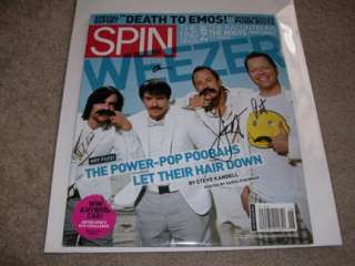WEEZER GROUP signed SPIN MAGAZINE w/COA RIVERS CUOMO RARE  