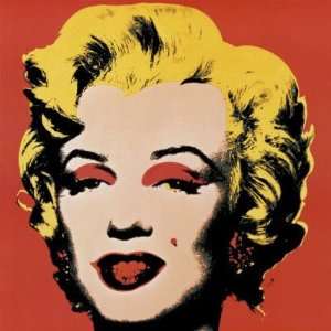 Andy Warhol 26W by 26H  Marilyn, 1967 (on red ground) CANVAS Edge 