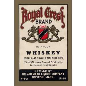  Royal Crest Brand Whiskey 44X66 Canvas: Home & Kitchen