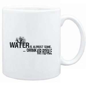  Mug White  Water is almost gone  drink Kir Royale 