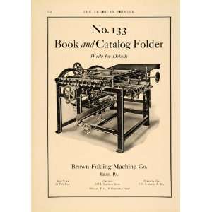  1913 Ad Brown Folding Machine No. 133 Antique Erie PA 
