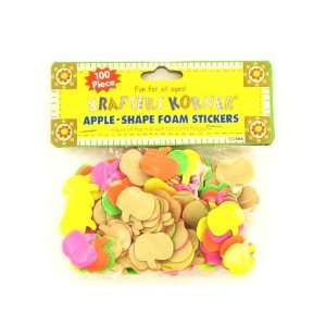  144 Packs of Apple shape foam stickers 