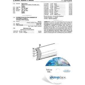 NEW Patent CD for ELEMENTS FOR THE TRANSMISSION OF ELECTRICAL ENERGY