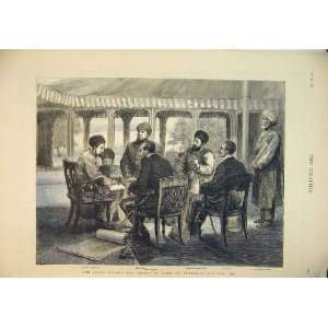  1879 Ameer Signing Treaty Peace Gandamak Khan Shah