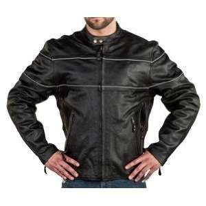   Motorcycle Jacket, Vented with Reflective Racing Stripes Automotive