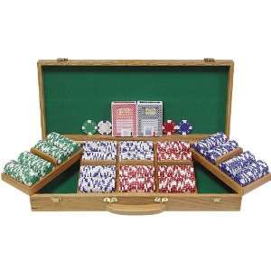 500 Chip Ace/King Suited 11.5g Set w/Genuine Oak Case   Casino 