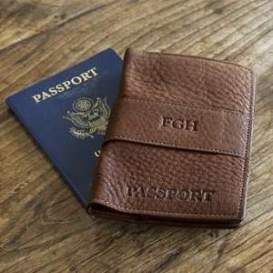  Monogrammed Leather Passport Case   Frontgate Office 