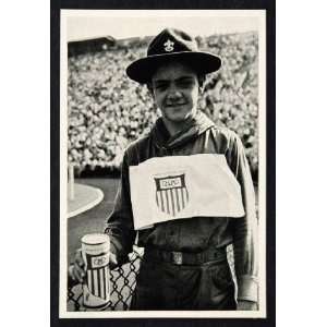 1936 Summer Olympics American Boy Scout USA Fund Print   Original 