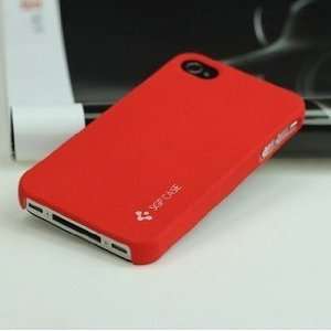  Korea Scrub Trendy Skin Cover Case for iPhone 4 Red Cell 
