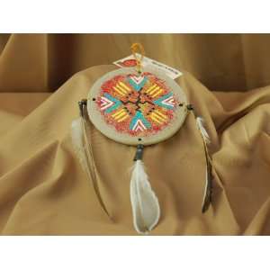  Native American Navajo Indian Rawhide Shield 4  4 