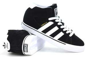 Adidas Campus Vulc Mid (Black 1/Run White/Metallic) Mens Shoes *NEW 
